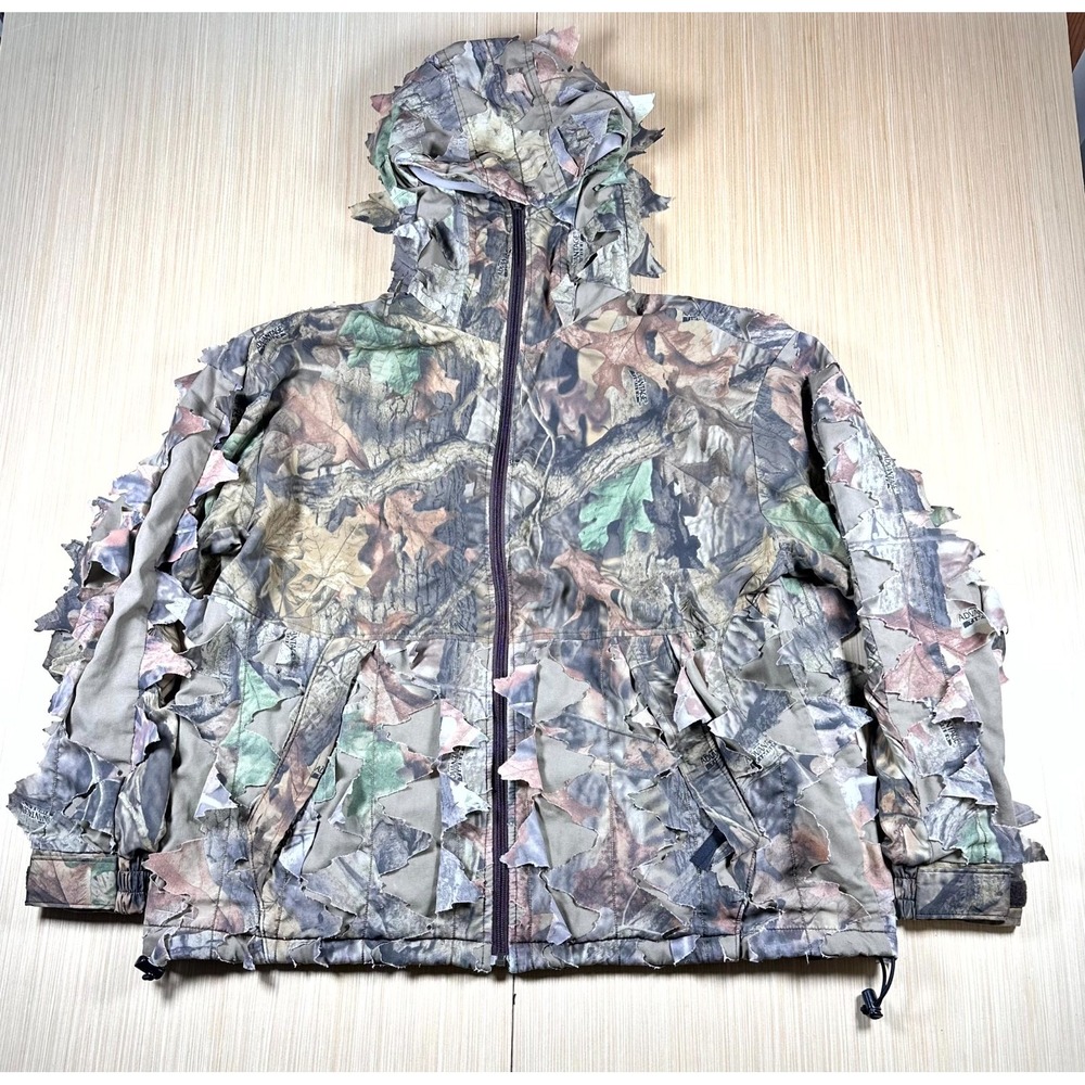 Vintage Cabela's Hunting Jacket Mens Large Multicolor Camo Realtree Logo‎ Hooded